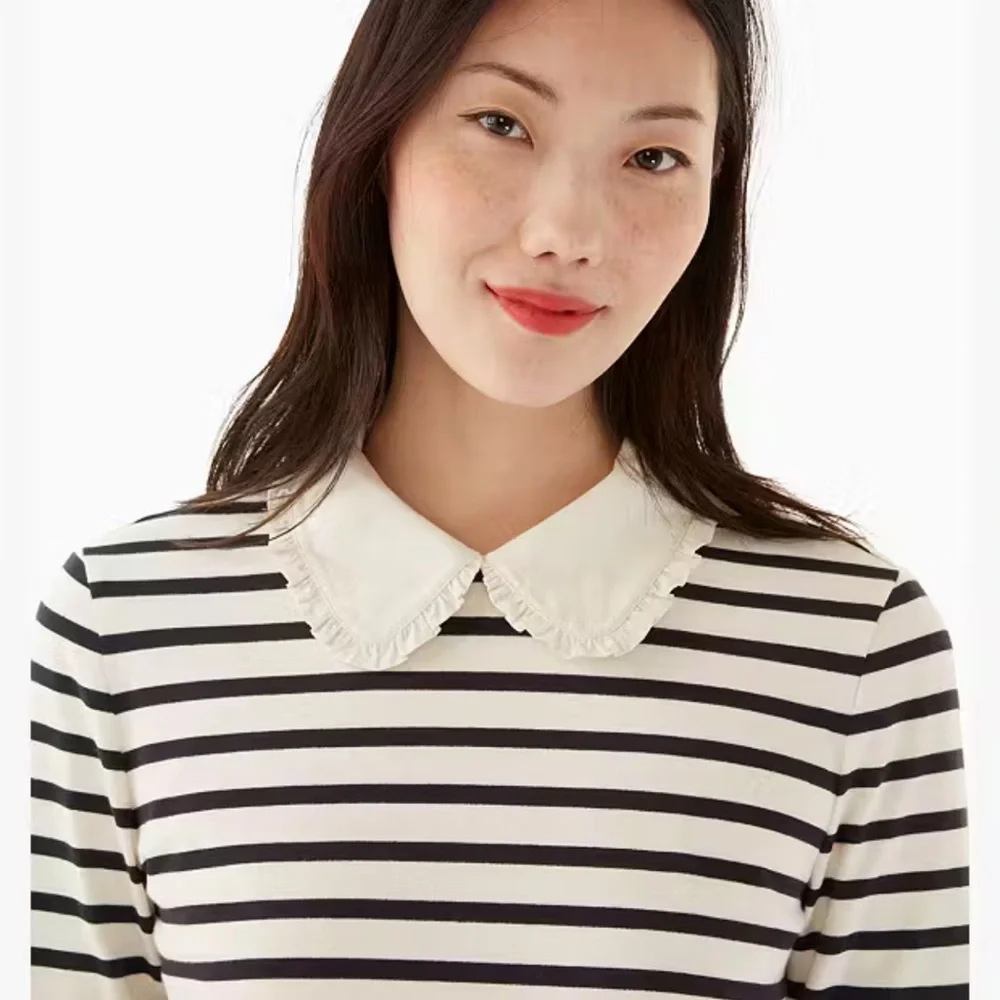 Kate Spade Poplin Collar Striped Tee‎ Dress Women’s Sz Xs Classic